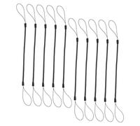 Genérico 10 Piezas Cordón para Lápiz Óptico Correa De Llavero Cinturón Correa para La Muñeca Cable Portalápices Retráctil Aguja SOGA Cuerdas Cordón Colgante Bolígrafo El Plastico Black