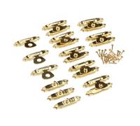 Genérico 10 piezas de cerraduras de hebilla de bronce antiguo/oro for caja de madera de joyería, cerradura for gabinete, cerradura for caja, manija decorativa(Gold)