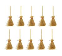 Genérico 10 piezas de escoba de brujas,Mini escoba para colgar disfraces - para la decoración del partido de la casa de muñecas en miniatura del jardín de la cocina
