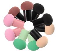 Genérico 10 Piezas Esponja de Maquillaje Puff Esponja Facial Cosmética en Forma de Hongo Doble Uso Húmedo y Seco para Maquilladores Profesionales y Principiantes