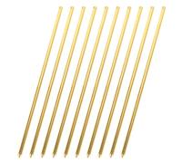 Genérico 10 Piezas Horquilla Horquilla Pinzas De Servir De Oro Manos Llavero De Bolso Decorativo Accesorios Chinos Ranurado Manejar Tuercas De Soporte Cuchara Mate Tenazas Golden Planchar