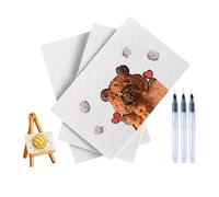 Genérico 10 piezas papel de pintura mágica, esponja mágica para lienzo con pincel de agua para dibujar en 3D, kit de pintura con textura de palomitas de maíz, rotuladores de pintura para manualidades