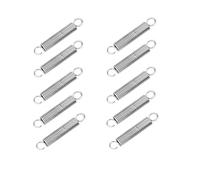 Genérico 10 Piezas Resortes De Extensión Con Gancho Muelle, Longitud Libre 50mm, Diámetro Del Cable 0,6mm, Diámetro Exterior 8mm