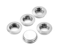 Genérico 10 tiradores empotrados for gabinetes, con inserción de dedo, for puertas corredizas, cajones, planos acero inoxidable for muebles(B)