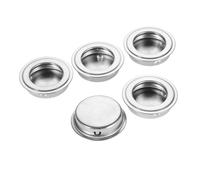 Genérico 10 tiradores empotrados for gabinetes, con inserción de dedo, for puertas corredizas, cajones, planos acero inoxidable for muebles(A)