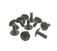 Genérico 10 Uds. Perno de Tornillo Hexagonal de Cabeza Redonda y Plana Grande M6 6mm M6X16 Plata Profunda Motocicleta Scooter ATV Cubierta de plástico Ligera for Motocicleta(Army Green)