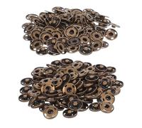 Genérico 100 Botones a Presión Metálicos Invisibles para Coser Broches Redondos de 15 MM Color Cobre Antiguo Resistentes y Compatibles Algodón Lino y Seda para Ropa Infantil y Prendas