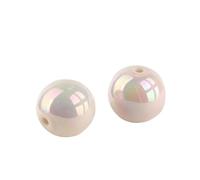 Genérico 100 Cuentas acrílicas iridiscentes AB - Electrochapadas UV, Multicolores, Suministros de joyería for Hacer Pulseras(B-G0031-2,6mm)