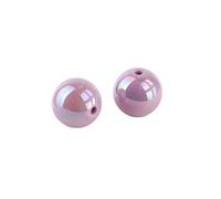 Genérico 100 Cuentas acrílicas iridiscentes AB - Electrochapadas UV, Multicolores, Suministros de joyería for Hacer Pulseras(B-G0031-16,16mm)