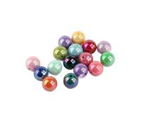 Genérico 100 Cuentas acrílicas iridiscentes AB - Electrochapadas UV, Multicolores, Suministros de joyería for Hacer Pulseras(B-G0031,14mm)