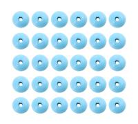 Genérico 100 Cuentas de Madera de 14 Mm Color Azul Claro para Bricolaje, Cuentas Sueltas Agujero para Manualidades, Accesorios Creativos para Hacer Pulseras y Joyería DIY