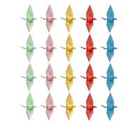Genérico 100 Grullas de Papel de Origami Hechas a Mano de 6 Cm, Decoración para Bodas y San Valentín, Material Papel, Paquete de 100 Piezas para Cortinas y Campanas de Color Aleatorio