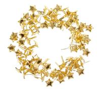 Genérico 100 Tachuelas Decorativas de Costura Doradas Forma de Estrella de Cinco Puntas, Pequeños Remaches Metálicos para Manualidades Diy, Decoración de Ropa, Bolsos y Sombreros, 100