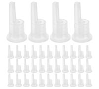 Genérico 100 Tapones Interiores de Aluminio 18 Dientes para Botellas de Aceite Esencial 5-100 Ml, Sellos Gotero Plásticos para Dosificación Precisa y Recarga en Aromaterapia