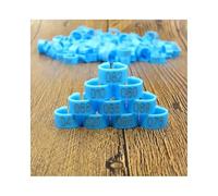 Genérico 100 Uds. Anillo con Clip for pájaros ID 8mm plástico Digital Marcado Loro Palomas 10 Colores Marcado pie de Entrenamiento 001-100(Sky Blue)