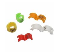 Genérico 100 Uds Interior 2,7mm ~ 5mm Anillo for Patas de Aves Paloma Loro Anillos for Pata pájaros pequeños Anillos for Patas Anillo con Clip for Aves(White,3mm)