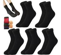 Genérico 10pcs/5 Pairs Autumn Winter Socks for Women,Thickened Plush Lined Cold-Proof Warm Self-Heating Socks,Soft Cozy Knitted Sock