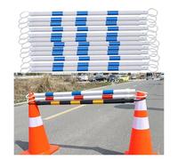 Genérico 12 Barras retráctiles para Conos de tráfico de 1,25 a 2 Metros, barreras de Seguridad portátiles de PVC Ligero para construcción de Carreteras, gestión del tráfico y Aparcamiento (Conos no i