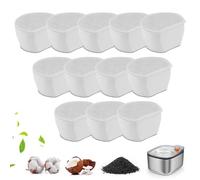Genérico 12-Pack Pet Fountain Filter Replacement | ABS Cat Water Dispenser Cartridge | 2.2x1.8x1.2 Inch Drinking System Refill | Universal Dog Bowl Purification Accessory