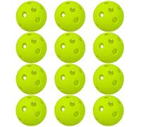 Genérico 12 Paquetes de Pelotas Pickleball para Interior con 26 Agujeros Pistas Interiores