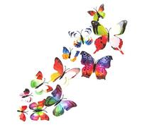 Generico 12 pegatinas 3D para pared con forma de mariposas, imanes para decoración de dormitorio, guardería, decoración de colores, creativo y útil. Deft ha sido elaborado