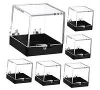 Genérico 12 piezas Cajas Transparentes Cuadradas para Almacenamiento de Minerales Organizadores Resistentes y Fáciles de Limpiar Plástico Duradero para Exhibición y Colección de Muestras