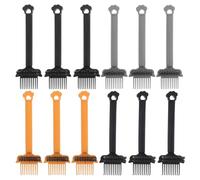 Genérico 12 piezas de limpiador de peines y cepillos para el cabello - Mini removedor de suciedad de cepillos para el cabello con rastrillo de alambre - Limpiador de peines 2 en 1 para eliminar el