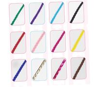 Genérico 12 piezas Extensiones de Cabello Trenzado Mano Clip In Hair Pieces para Mujeres Mechas de Trenzas Falsas para Eventos y Uso Diario
