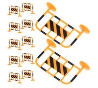 Genérico 12 Piezas Mini Barricadas de Tráfico para rol Vallas Miniaturas de Calle Simuladas Juguetes de Señales de Tráfico Pequeñas para Decoración Escenarios y Casas Miniatura