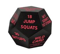 Genérico 12-Sided Portable Fun Fitness Equipment, Workout Dice For Adults Women Men Gym Dices | Small Exercise Dice Fun Cubes | Athlete Squats Home Sports Group Training Game