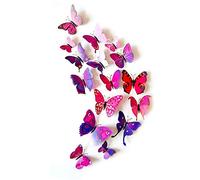Generico 12 Stickers Muraux 3D Papillons Papiers Décoration Mural Autocollants Bricolage Papillon Amovible Réutilisable pour Décoration de MaisTratamiento Seductor