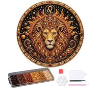 Genérico 12 Zodiac Signs Pearl Art Kit, Round Constellation Themed DIY Beaded Artwork, Handmade Dot Picture Craft for Home Wall Decoration Present Set, Gift for Zodiac Lovers,Adults Beginner