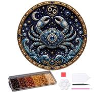 Genérico 12 Zodiac Signs Pearl Art Kit, Round Constellation Themed DIY Beaded Artwork, Handmade Dot Picture Craft for Home Wall Decoration Present Set, Gift for Zodiac Lovers,Adults Beginner