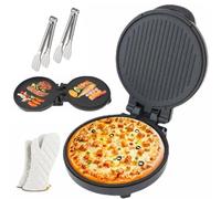 Genérico 1200W Electric Pizza Oven Double-Sided Heating 220C Thermostat Non-Stick Coating Indoor Kitchenance Compact Multi-Cooker Grill Pancake Maker Easy Cleanup