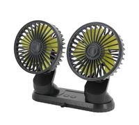 Genérico 12V Auto Cooling USB 24V Head Vehicle 3 Speed Adjustable Mute Air Circulation Car Truck Dashboard Rotatable Double Head Design Built In Aromatherapy Compact Portable Cooling