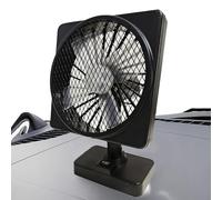 Genérico 12V Car Fan, Cooling Vehicle Air Circulator, 4.33x2.48x7.56 Inches, Adjustable Speed, Compact Clip Design, Rotating Automotive Accessory for SUV Truck Boat Van Travel Use