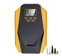 Genérico 12V Car Tire Inflator - Portable Air Compressor Pump, Auto Shut Off 150PSI, LED Light, 3 Nozzles For Truck SUV Bike Motorcycle Ball Usage, Roadside Tire Care Tool Kit, Black ABS 785g