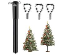 Genérico 14.5" Christmas Tree Extender with 3 Fixing Screws, Artificial Christmas Tree Height Extender Fit 0.5-1.59 Inch Poles