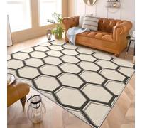 Genérico 140x200 Cm Lavable de Pelo Corto Alfombra Interior 3D Plantas Helecho Alpino No Pierde Pelo Antideslizante Sala Estar Dormitorio Alfombra Negro 3D Fácil de Limpiar Suave Impreso Felpudo
