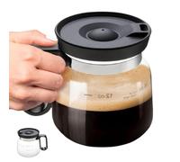 Genérico 16 Oz Glass Coffee Mug - Coffee Pot Style, Cup That Looks Like A Pot, Heatproof Large Capacity, Comes with A Straw-Type Travel Lid