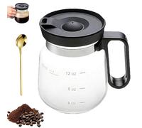 Genérico 16 Oz Glass Coffee Mug That Looks like a Coffee Pot Style Shape, Large Capacity Mini Pot Cup with Lid, Transparent Heatproof Glass Mug, Suitable for Hot Tea, Hot Chocolate (1Pcs)