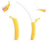 Genérico 16 Retractable Banana Sword - 3D Printed Durable Flick Toy for Stress Relief & Fidget Fun, Role-Play Prop, All Ages Play Sword (Warm Yellow)