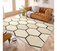 Genérico 160x230 Cm Lavable de Pelo Corto Alfombra Interior 3D Plantas Helecho Alpino No Pierde Pelo Antideslizante Sala Estar Dormitorio Alfombra Negro 3D Fácil de Limpiar Suave Impreso Felpudo