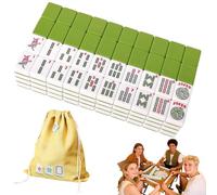 Genérico 166 Mahjong Tiles-Durability and Effortless Play, 1.2-Inch Hand Carved Pattern American Mah Jong Set, Melamine Engraved Mahjong Tiles for Home Party Adult Games Mah Jong Lovers Beginners