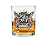 Genérico 1776-2026 Vaso De Whiskey - 1776-2006 Cristalería Conmemorativa Histórica - Vaso Conmemorativo del Día de la Independencia,Para Hombres Papá Abuelo Hijo Adultos Amantes Familias Amigos