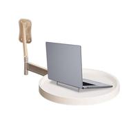 Genérico 180° Rotation Foldable Coffee Table, Modern Small Wall Desk, Wall Mounted Stand, Round Table for Compact Areas, Living Room, Bedside, Home, and Kitchen, Space-Saving Design,