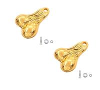 Genérico 1PCS Hanging Truck Balls Nuts - Simulation RC Car Decorative Bumper Ornaments 55x39mm for 1/10, 1/8 Scale RC Trucks & Cars (Gold,2)