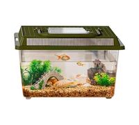 Genérico 1x Reptile Terrarium - 23x13x15.5cm Reptile Keeper, Pet Breeding Box, Portable Habitat Feeding Box with Handle | Easy To Carry Pet Amphibians Supplies, Tank crittter Carrier For Gecko & Frog