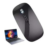 Genérico 2.4G Ratón De Voz Ergonómico AI Inalámbrico - Controlador deslizante Recargable, Herramienta De Bajo Ruido | Ratón Óptico USB con Soporte Multi-Lenguaje para