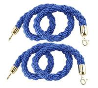 Genérico 2 Cuerdas de Soporte de 3 m, Cuerdas de Barrera para Colas con broches pulidos, Cuerda Trenzada para Control de multitudes para cines, hoteles, inauguraciones y gestión de Eventos.